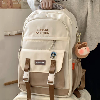Crazy Bag Schoolbag Para Mulheres , Versão Coreana Simples E Versátil , Mochila De Nicho Estudantes Grande Capacidade