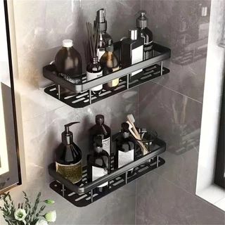 Kit Prateleira Organizador Aluminio Suporte Para Shampoo Antiferrugem Adesivo Sem Furo Top Premium