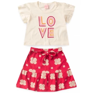 Conjunto Infantil Feminino Triplicate Love