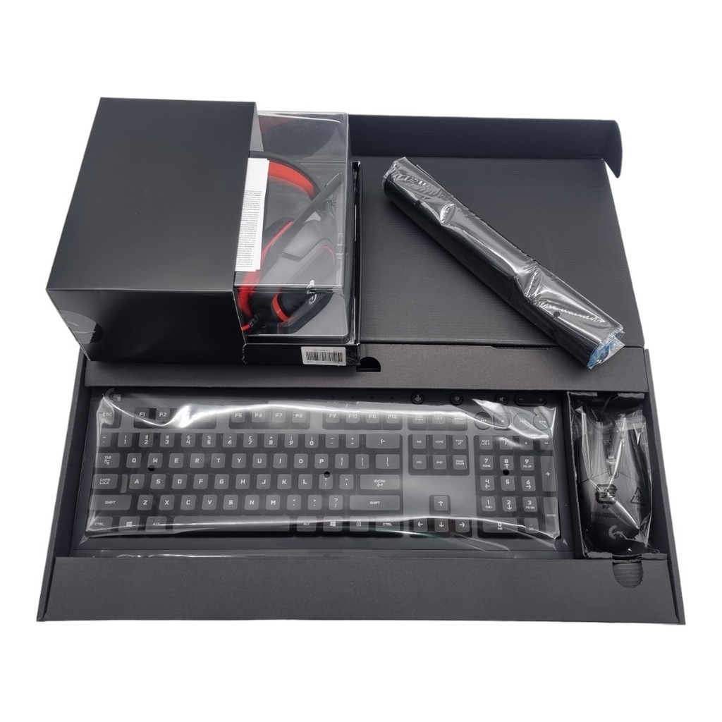Kit Gamer Logitech G Gear Up Mouse Teclado Headset - USADO | Shopee Brasil