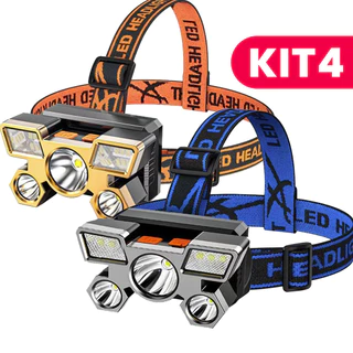 Lanterna Holofote De Cabeça 5 LED Super Brilhante À Prova D 