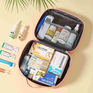 Bolsa de remédios portátil Necessaire de Primeiros Socorros para viagem - Grande