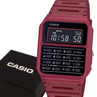 Relógio Casio Vermelho Digital Calculadora Original Garantia