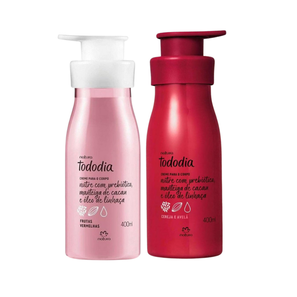 Kit 2 Cremes Hidratantes Natura Tododia – Frutas Vermelhas & Cereja e ...