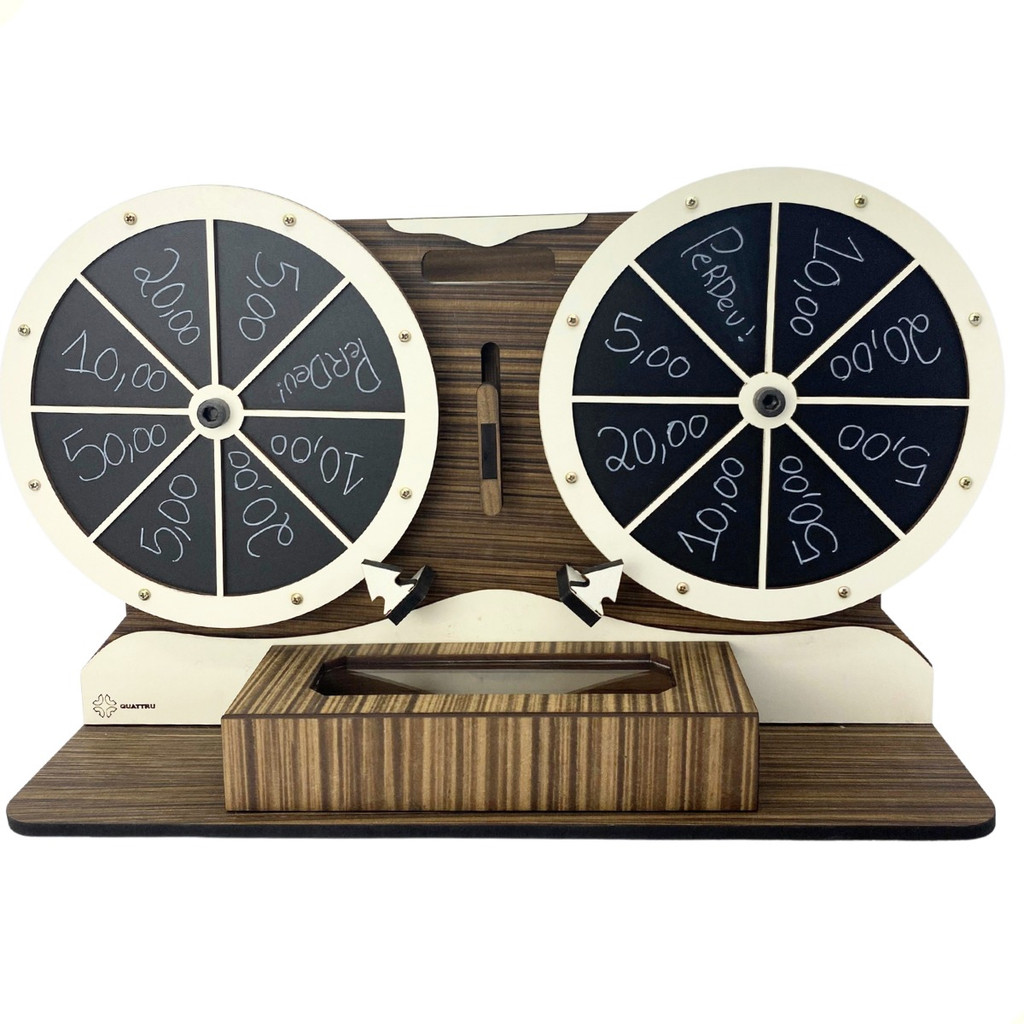 Roleta Da Sorte Duas Rodas Prêmios Automático Mdf E Acrílico | Shopee ...