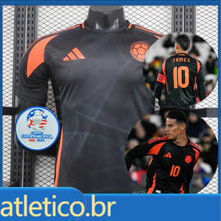 2024-25 Camisa Colombia II Player Verson de Futebol Versão do Jogador Camisa