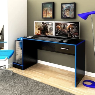 Escrivaninha Gamer 1 Gaveta Com Suporte para Gabinete, Artely Mesa para Computador