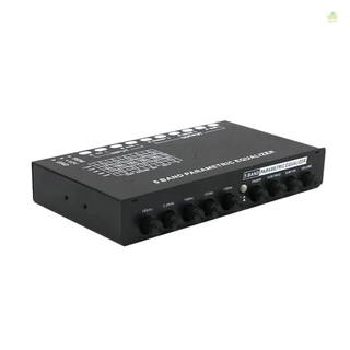 fgstbr Professional Equalizador De 5 Bandas Multifuncional De Áudio Automóvel EQ Tuning Crossover Amplificador Paramétrico