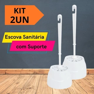 Kit 2x Escovas Sanitarias Com Suporte Para Limpeza Diaria de Banheiros Projetada Para Alcançar Todos os Cantos do Vaso Sanitario
