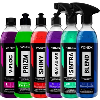 Kit Personalizado Vonixx Cera Blend Sintra Fast Restaurax Shiny Prizm Shampoo V-Floc