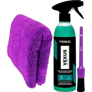 Vexus Vonixx Limpador Limpa Rodas e Motor Pincel Pano