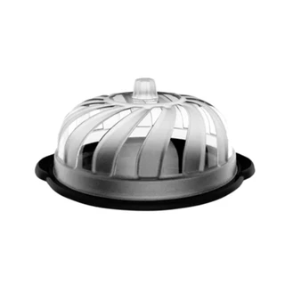 Boleira C/ Tampa Redonda Plástico Resistente Gourmet Bolo Design Sofisticado Prático