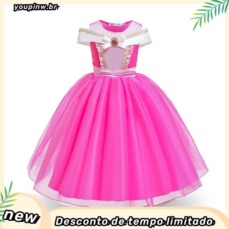 Bela Adormecida Aurora Princesa Crianças Vestido Disney Traje Da ...