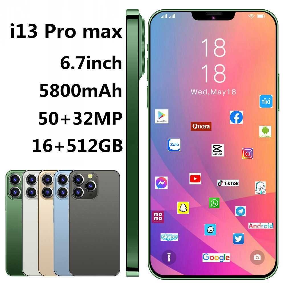 Marca Nova i13 Pro max 8G RAM 256G/512 ROM 64MP 50MP Smartphone Móvel ...