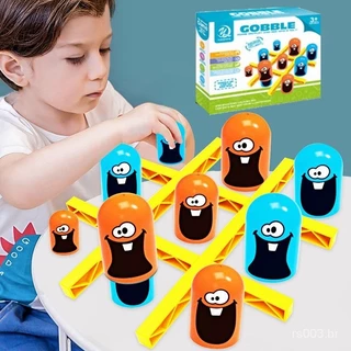 Gobble Gobblers Brinquedos Tic-Tac-Toe Xadrez Fads Crianças Tabuleiro Jogo De Estratégia Para Crianças