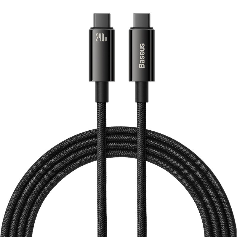 Baseus Tungsten Gold Carregamento Turbo Tipo-C tipo-C 240W 2m iPhone15 Samsung Android