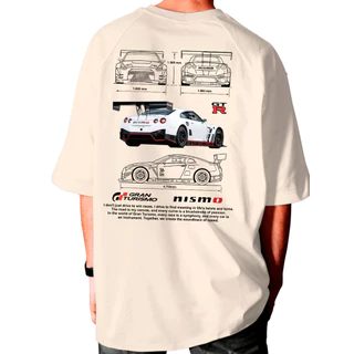 Camiseta OVERSIZED Streetwear Skyline Video Game Gtr Carros Detalhes Algodao Unissex