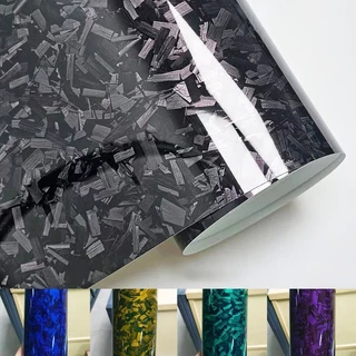 30 * 50cm PET & Forjado De Carbono Edição Película Adesiva De Fibra De Embrulho Para Motor De Bicicleta Automóvel Decoração Refletiva DIY