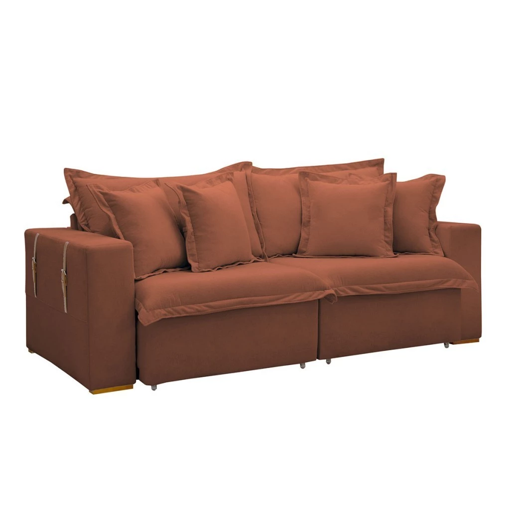 Sofá cama terracota