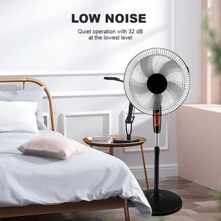 Ventilador de pé silencioso de 16 polegadas, 110V ventilador potente, econômico e com velocidade ajustável.110V!!!