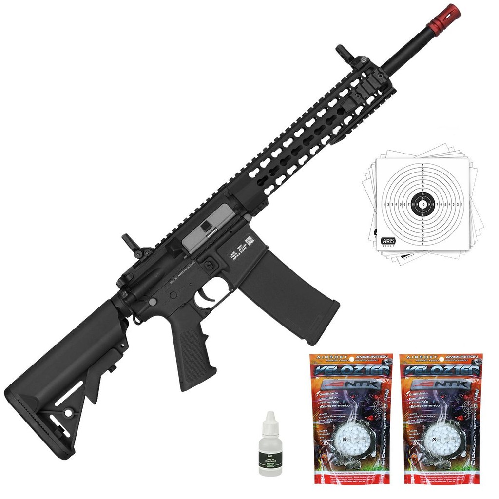 BASICO 02 - RIFLE AIRSOFT AEG M4 SA-F02 BLACK FLEX - SPECNA ARMS ...