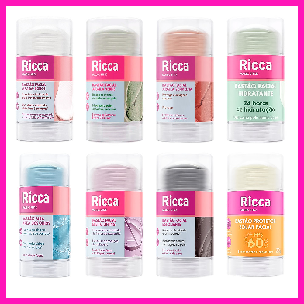 Ricca Magic Stick Bastão Facial (Skincare prático, rápido e poderoso ...