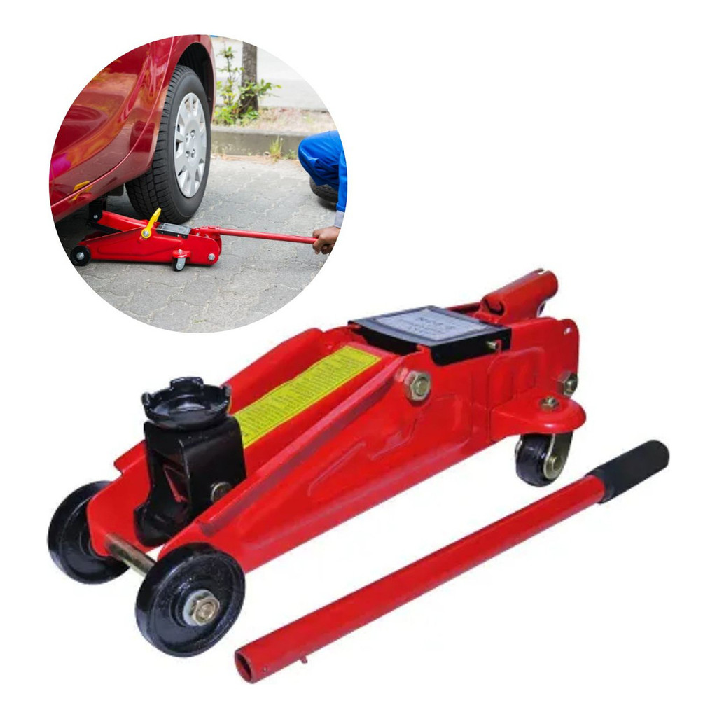 Mini Macaco Jacare Hidraulico Cor Vermelho Suporta 2t