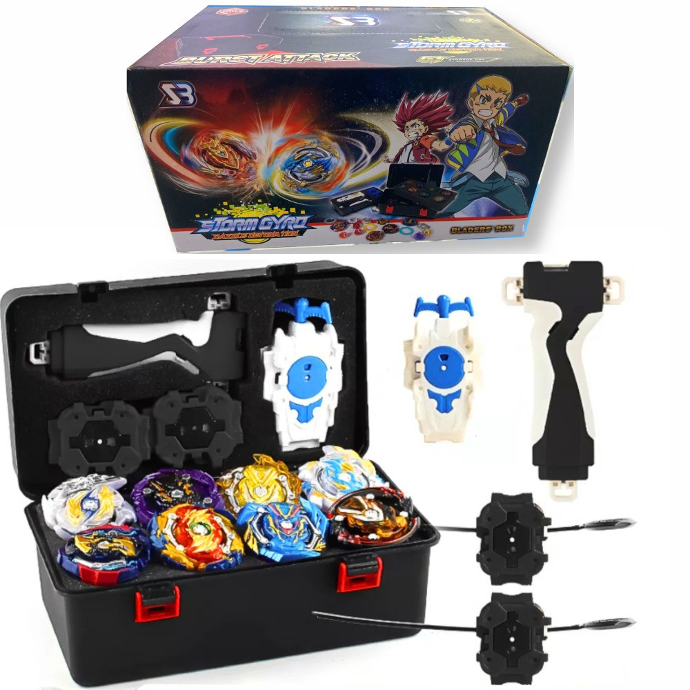 Beyblade Combo Maleta 8 Beys + Arena Rd Azul | Shopee Brasil