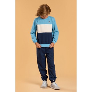 Conjunto Infantil Masculino Inverno Moletom Algodão Patch PK