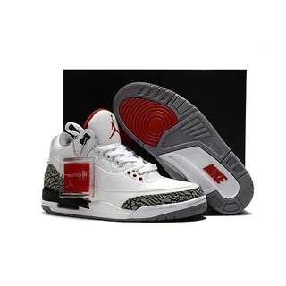 2018 jordans De Ar De Estoque Pronto 3 (iii) retro jth nrg aj3 Sapatos De Basquetebol Branco Cinza Vermelho AMBK