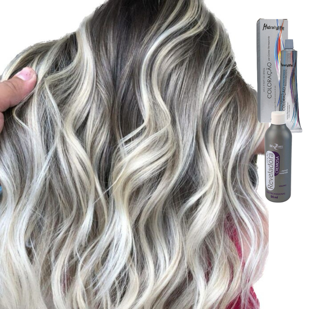 Tinta Cabelo 9.01 Loiro Claro Cinza Natural+ Ox20 Mairibel | Shopee Brasil