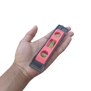 Nível 3 Bolhas Pequeno Base Magnética Imã em Plástico 8,5cm