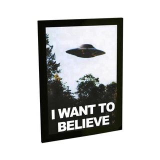 Quadro I Want To Believe Arquivo X Poster E Moldura 02