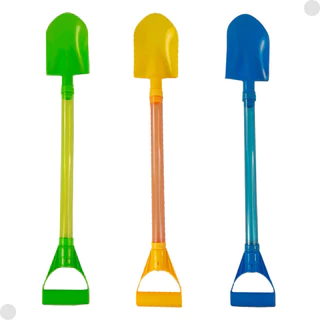 Brinquedo Pazinha Lançador Verde Azul Amarelo 9105 - Braskit