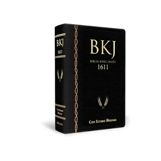 Bíblia King James 1611 Com Estudo Holman BKJ Preta