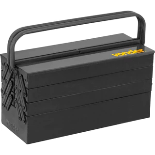 Caixa De Ferramentas Sanfonada 7 Gavetas 50cm 25kg Vonder Cor Preto
