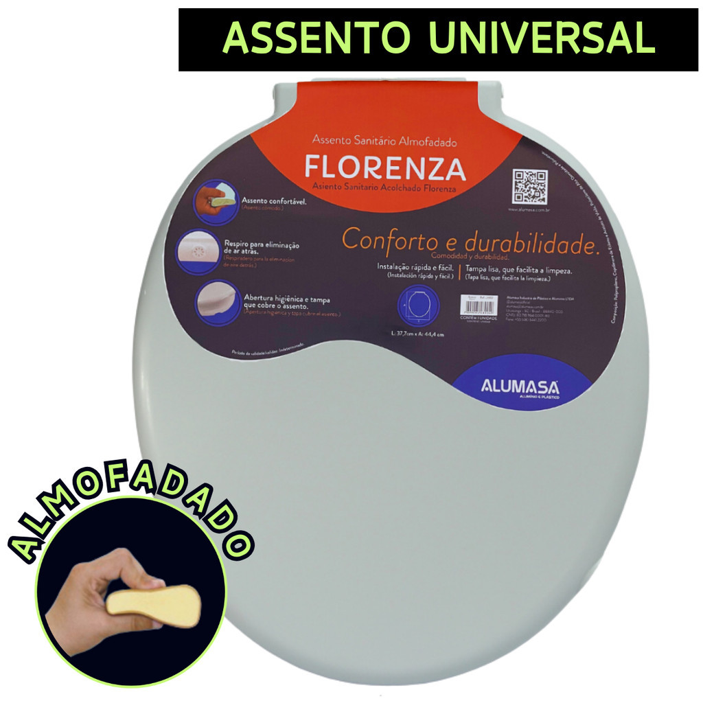 Assento de Vaso Almofadado Cinza: Onde Comprar | BuscaProdutos