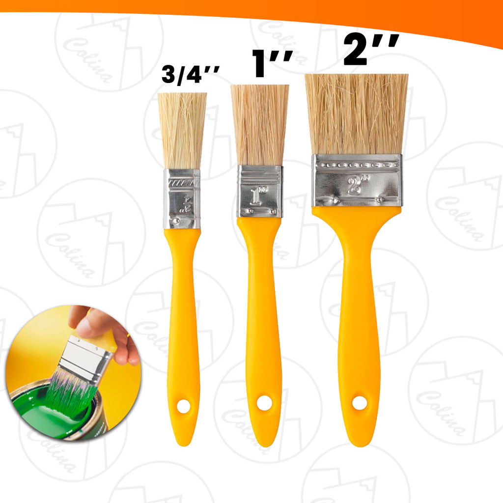 Kit 3 Pincéis Trincha Multiuso Para Construção Pintura Vários Tamanhos ...