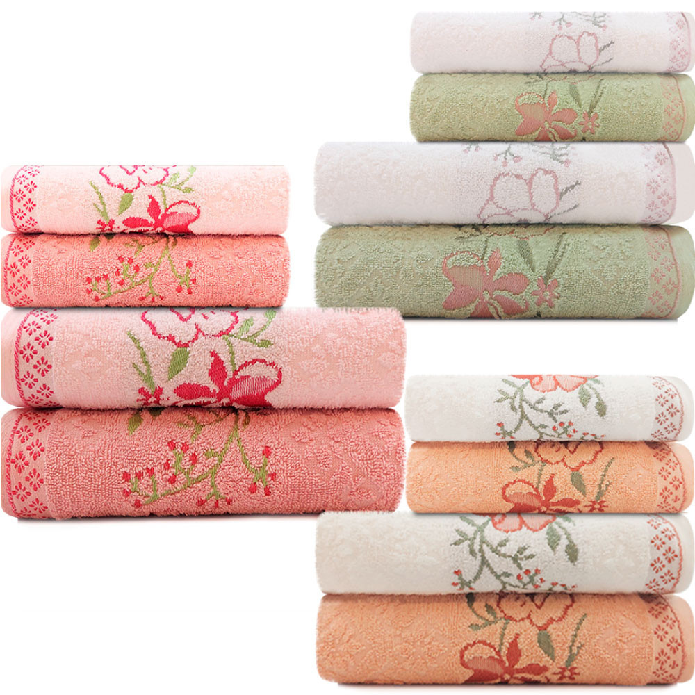 Jogo De Toalhas 4 Peças - Banho e Rosto Algodão Antipiling Yuna Karsten - Emcompre