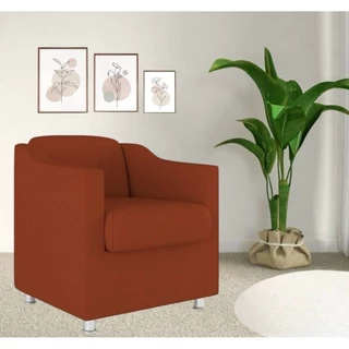 Cadeira Poltrona Decorativa Recepção Hospital Tecido Suede