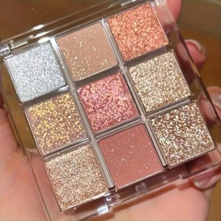 9 Paleta De Sombra Cor-De-Rosa Colorida , Impermeável , De Longa Duração , Acabamento Com Brilho Perolado