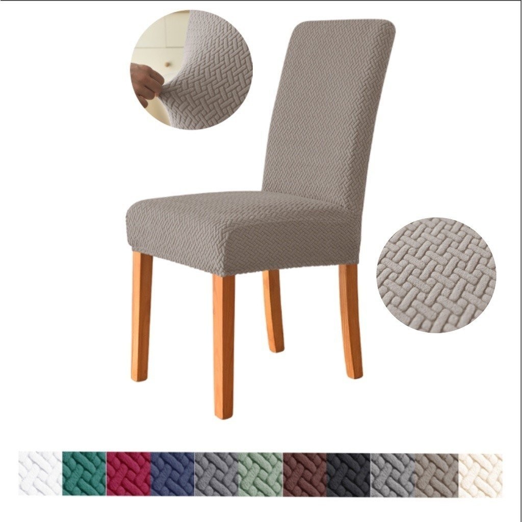 Cadeira de jantar Capa Elástica Para Cozinha Cadeiras Jacquard Tecido Capa De Lã Cadeira De Jantar Cadeira Capa Cadeira Cadeira Kit 4 Peças