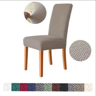 Cadeira de jantar Capa Elástica Para Cozinha Cadeiras Jacquard Tecido Capa De Lã Cadeira De Jantar Cadeira Capa Cadeira Cadeira Kit 4 Peças