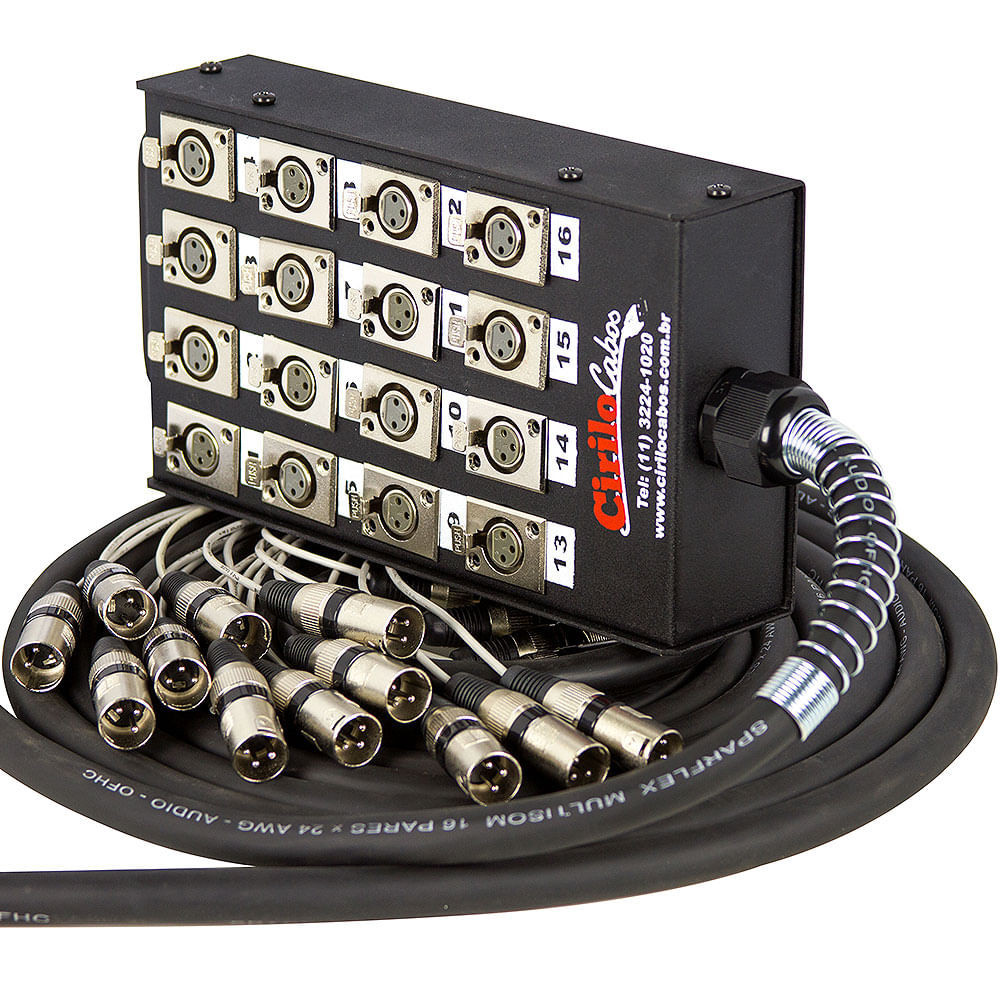 Medusa 16 Vias Montada Com Conectores Cirilo Cabos 20 Metros | Shopee ...