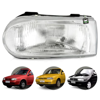 Farol Masc Cromada Mod. A/C Acrílico Gol/Parati/Saveiro