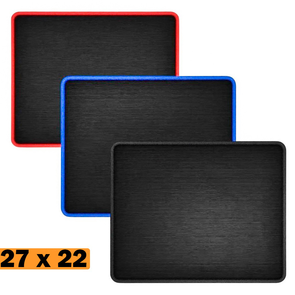 Kit 2 Mousepad Mouse Pad Gamer Speed Premium 27x23cm Antiderrapante Borda Costurada