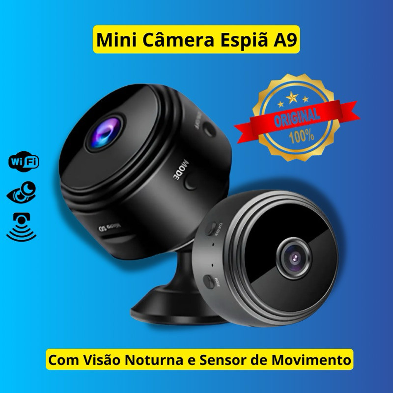 Mini Câmera Espiã A9 WiFi – Detalhes Incríveis com Sensor de Movimento ...