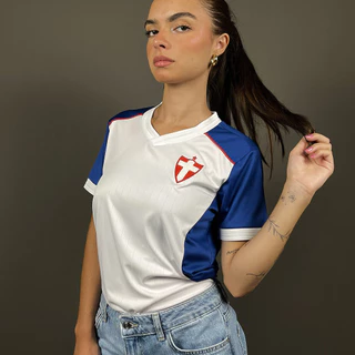Camisa Palmeiras Retrô 1914 Cruz de Savóia Dry Branca Feminina