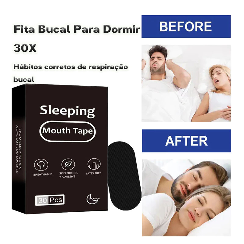 Fita Bucal Para Dormir 30X Ronco Boca Adesiva Suave Na Pele Respiração Correção Adesivos Anti-pomuisbr