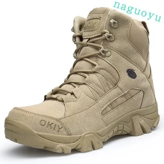 Trabalho militar Botas táticas para couro genuíno ao ar livre, botas de combate casuais 2023 39-46 HJB 1468